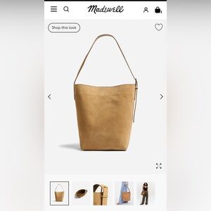 Madewell suede bucket tote